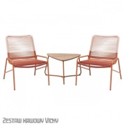 Zestaw kawowy na balkon do ogrodu meble wypoczynkowe tarasowe krzesła