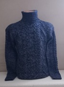 CIEMNOSZARY GRUBY CIEPŁY GOLF.3XL.