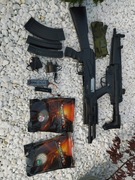 Ogromny zestaw do Airsoft MP5, AK47, kulki, magazynki, akcesoria