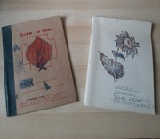 Dwa zeszyty w kratkę formatu A5 z czasów PRL-u 