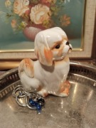 Figurka porcelanowa pies pekińczyk vintage Łomonosowa