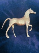 Koń stara figurka mosiężna ozdoba konik z mosiądzu Brass Horse VINTAGE