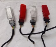 4 x Lampka boczek drzwi biała,ostrzegawcza czerwona Audi A3 8p,A4 B6 B7