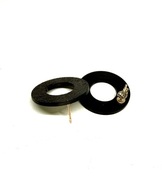 Srebrne Kolczyki Koła - Minimalistyczne koła w kolorze Czarnym