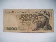 POLSKA Banknot 2000 zł 1982 r. Mieszko I seria BS