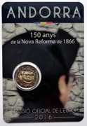 ANDORA 2016 2 EURO OKOL.  UNC !!!!!!!!!!