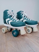 Wrotki dla dzieci Oxelo Quad 100 JR niebieski petrol. Roz.37