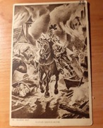 Napad Krzyżaków. Kossak W. Pocztówka 