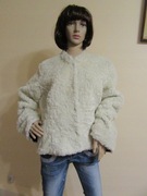 NOA NOA dwustronne sztuczne ekri futerko czarna kurtka z tłoczeniem _ M