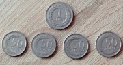 1 zł z 1990 plus 50 groszy z 1990 roku 