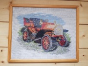 Obrazek haft krzyżykowy auta zabytkowe 3