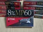 10 kaset Video8 TDK Super Metal MP60, nowe w folii oryginał.