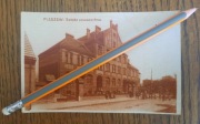 PLESZEW PLESCHEN Szkoła powszechna budynek i dużo dzieci Stachowski ~1920