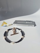 Biżuteryjna smycz do telefonu z Lawa, Onyx, Perła, Hematyt, Mattè Prism