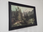 Elegancki obraz "Burza w Górach" Joseph Thoma natura krajobraz potok PRL