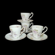 Wintage serwis kawowy firmy C.T. Altwasser (Carl Tielsch), Niemcy,  4 komp 