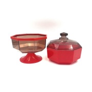 Zestaw plastikowych cukiernic cukierniczek vintage lata 80 prl home decor 