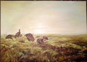 Kopia obrazu Józefa Chełmońskiego "Dropie" 