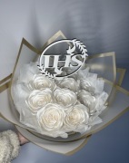 Bukiet z wstążki satynowej Komunia 