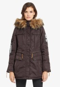 KHUJO VICENZA KURTKA DAMSKA MARKOWA PARKA 889 ZŁ KAPTUR ZIMOWA LOGOWANA S