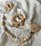 Zestaw zawieszka do smoczka + gryzak