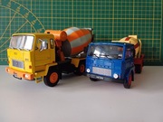 2 betoniarki Jelcz z kolekcji Kultowe Ciężarówki PRL-u skala 1,43