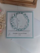 Kartka pamiątka Pierwsza Komunia Święta personalizowana