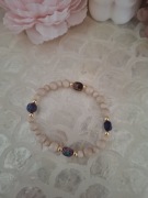 Bransoletka handmade z naturalnych kamieni hematyt jaspis kamień rzeczny