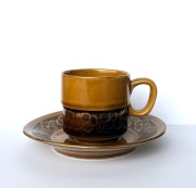 Filiżanka Tułowice ceramika miodowa lata 70-80 XX polski design retro PRL