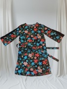 United Colors Of Benetton sukienka tunika z paskiem kwiaty wiskoza roz. M L