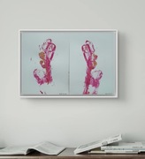 Dyptyk oryg. obrazów akryl. "Dopełnienie" z cert. autent.