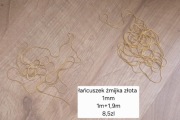 Łańcuszek żmijka złoty 1 mm cienki łańcuszek do biżuterii na metry 2,9 m 