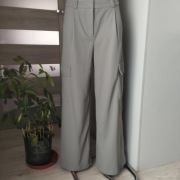 NOWE bojówki Sinsay S – szeroka nogawka, szare, z metką, streetwear