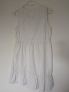 H&M biała sukienka dziewczęca bawełna r 164