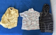 Dwie koszule Hilfiger plus bezrękawnik,r104/110