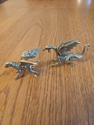 Urocze smoki figurki z mosiądzu 