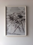 Szkic w ramce. Postać, rysunek, grafika