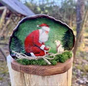 Decoupage na hubie - „Mikołaj”