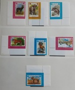 Afganistan 1984 FAUNA Mi 1342-8 słoń tygrys narożne czysty ideał