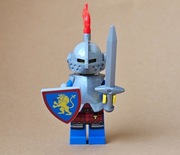Lego Castle minifigurka Rycerz herbu Lew + akcesoria