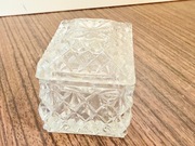 Stare Kryształowe puzderko szkatułka vintage szkło szlifowane