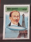Znaczki Czyste Kambodża 1993r Mi.1371 Zeppelin