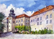 Obraz Akwarela - Ojców, Zamek