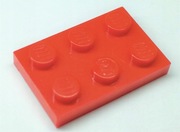 LEGO PŁYTKA 2X3 3021 CZERWONA 2 SZTUKI