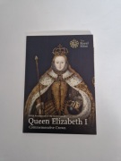 Moneta Wielka Brytania 2008 5 funty Queen Elizabeth 1 Commemorative Crown