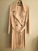 Klasyczny beżowy trencz ZARA ,rozmiar L