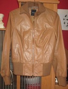 Kurtka skórzana Vero Moda S pilotka koniak