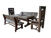 Ekskluzywny drewniany zestaw mebli biesiadnych PREMIUM – na zamówienie