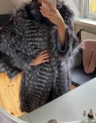 Nowe naturalne futro z lisa srebrnego