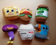 Maskotka pluszowa Gang Produkciaków Biedroniaków 6 szt burger jajka ogórki